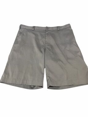 Nike Golf Shorts Mens Gray Dri-Fit Flat Front Performance Chino 36